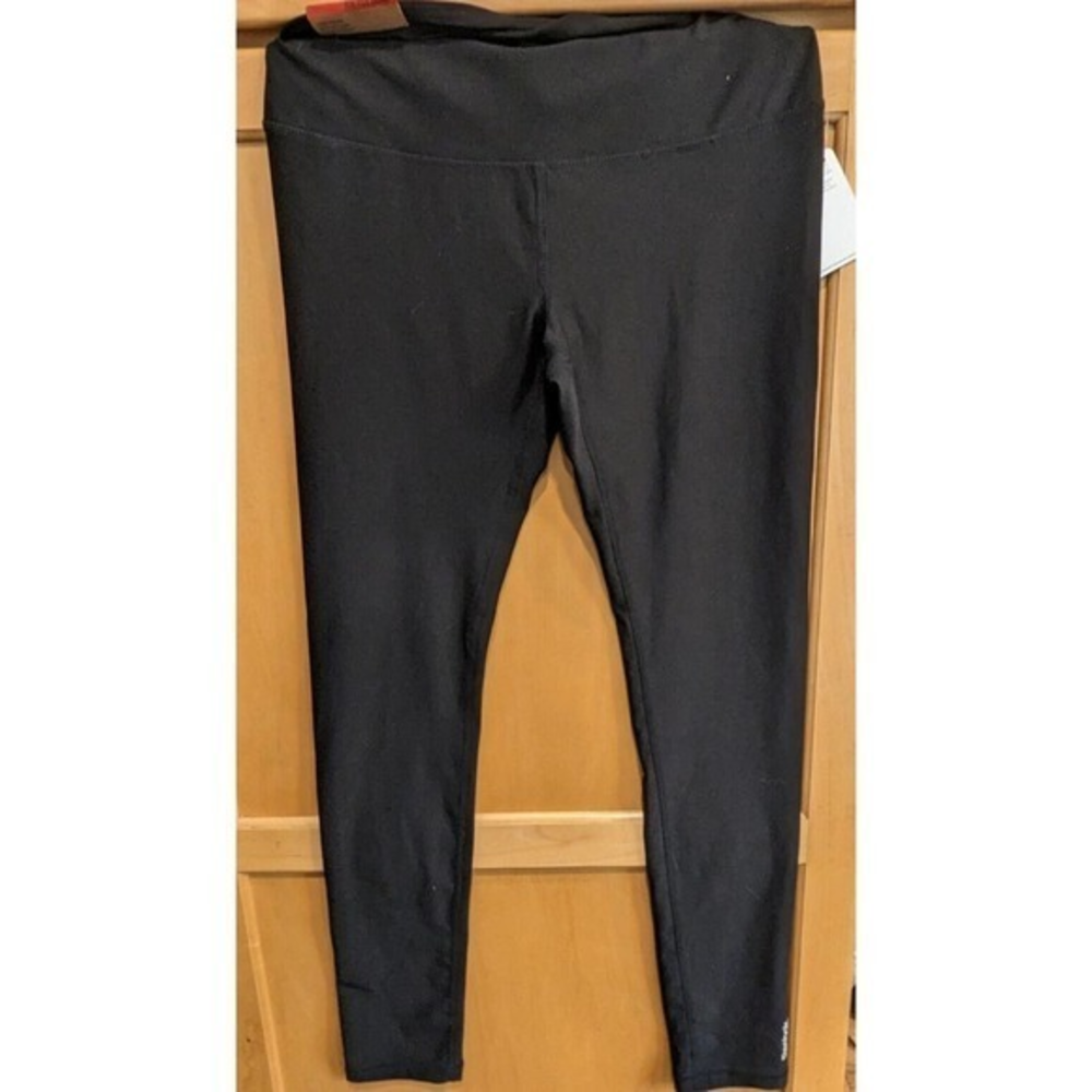 Reebok Womens Black Fitness Running Workout Leggings Athletic skinny high rise‎